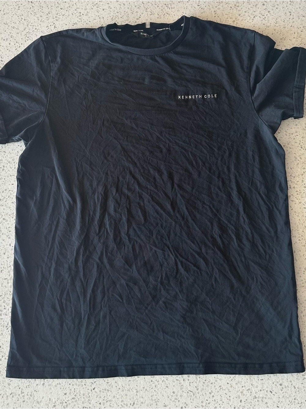 Kenneth Cole Black Crew Neck Logo T-Shirt